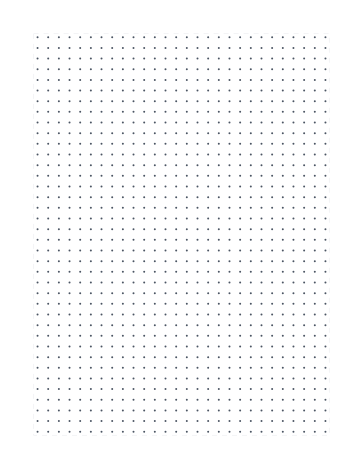 1/4 Inch Dot Grid — US Letter