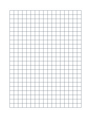 1cm Square Grid — US Letter