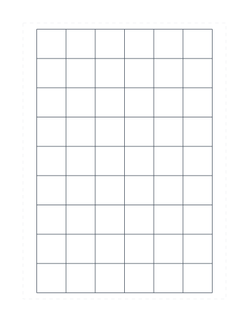 1 Inch Square Grid — US Letter